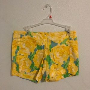 Lilly Pulitzer Yellow First Impressions Shorts